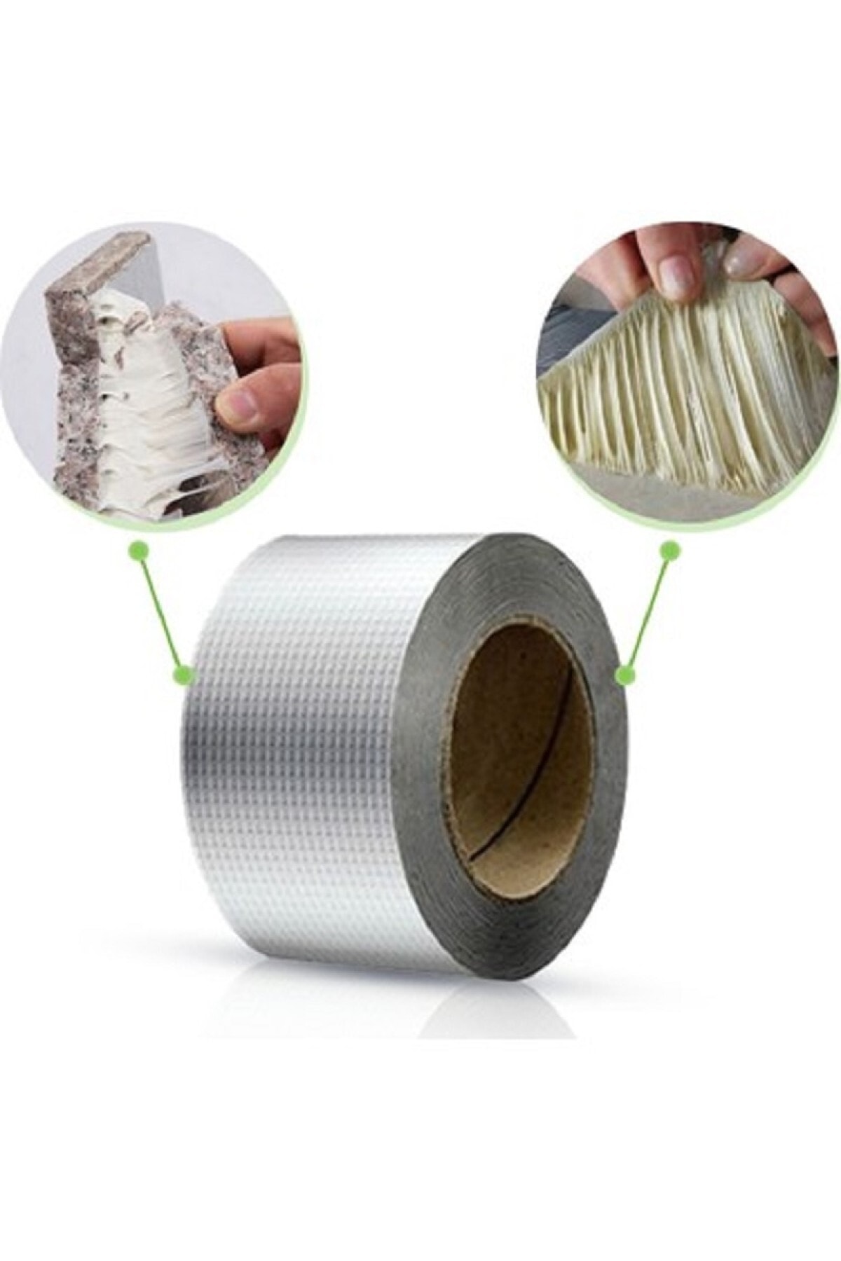 OZKUVVET Yama Bandı Su Geçirmez Çatı Oluk Tamiri Için Hızlı Pratik Çözüm Band Destekli 96mm*2mt