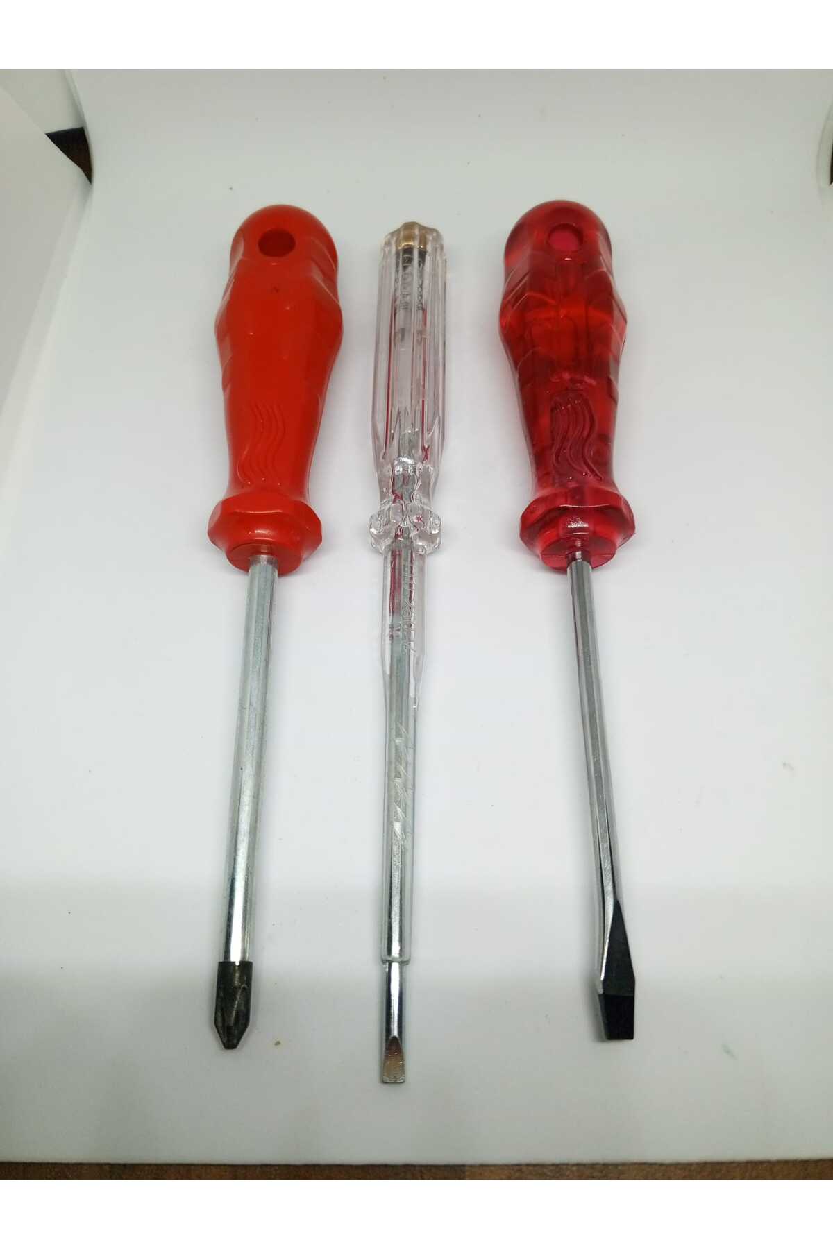 Tornavida 3'lü Set. Yıldız_Düz ve Kontrol Kalemi