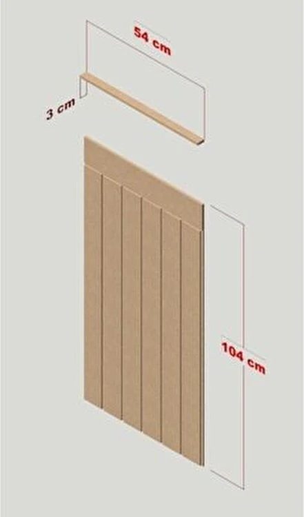 Dekoratif, Duvar Çıtası, Ahşap Duvar Paneli, Boyanabilir, Ham, Mdf, 54X102 (1 Adet)