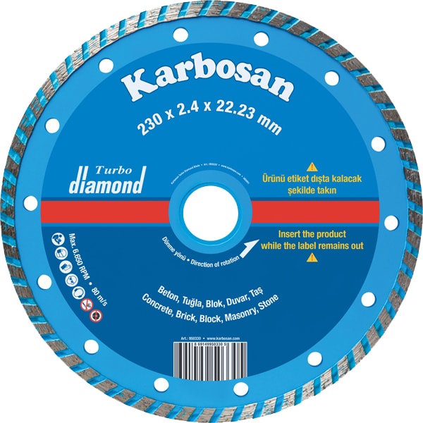 KARBOSAN Turbo Elmas Kesme Taşı 115 X 2.0 X 22