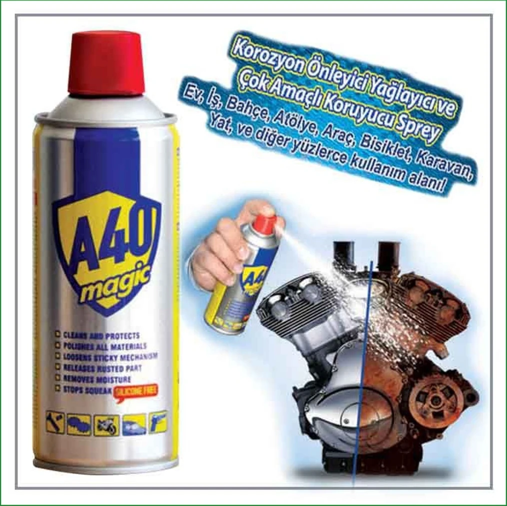 A 40 Çok Amaçlı Pas Sökücü Önleyici Yağlayıcı 200 ml