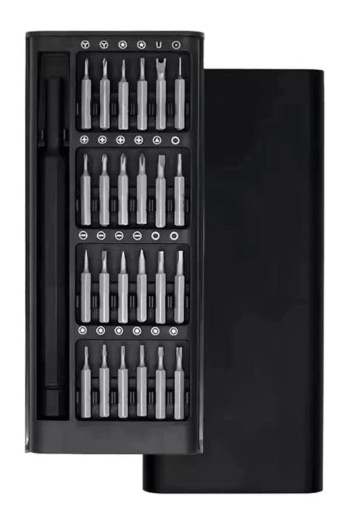 Tornavida Seti 25 Parça Çelik uç Hassas Mıknatıslı Tornavida Özel Tasarım Dağılmaz Kutulu