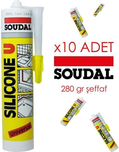 Silicone U Şeffaf Silikon 10'lu