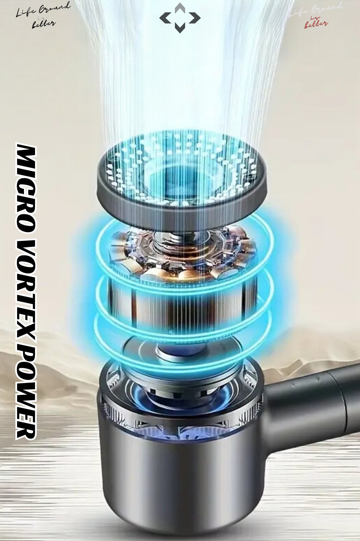 PURE SENSE Duş Seti 5 Fonksiyonlu Masajlı Duş Başlığı ve Silikon Duş Hortumu Extra Güçlü