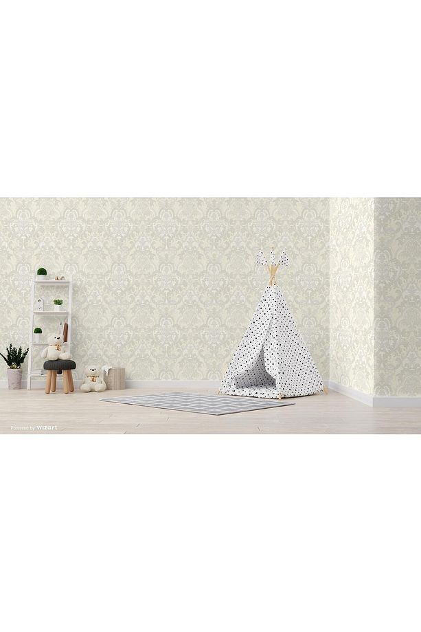 Ephes 1002-7 Damask büyük, Simli Duvar Kağıdı 10m²