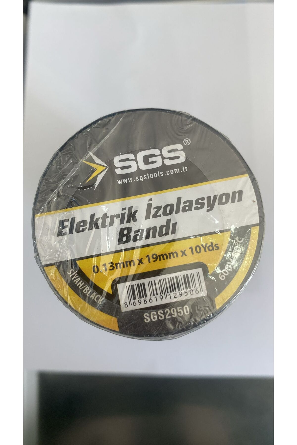 SGS 2950 Siyah Elektrik Izolasyon Bandı 80°c Dayanıklı ( 5 adet )