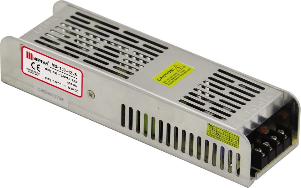 MT-150-12-S 150W 12V12.5A Slim Metal Kasa Adaptör