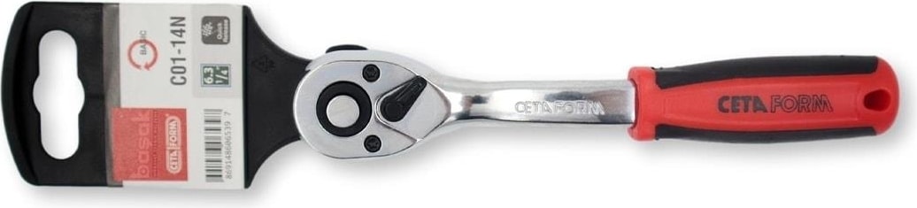 C01-14N 1/4'' Düğmeli Cırcır Kolu (Açılı Gövde)