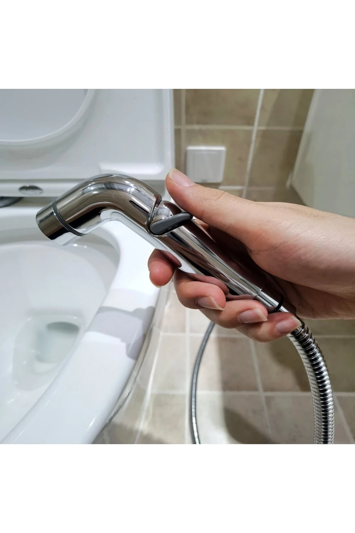 Spiralli Taharetmatik Taharet El Duşu Debi Ayarlı Kts101