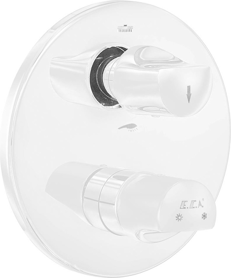 Myra Ankastre Mat Beyaz Banyo Bataryası 2 Parça Set / 2 Yollu (102167203C4-YDE+102166201C4)