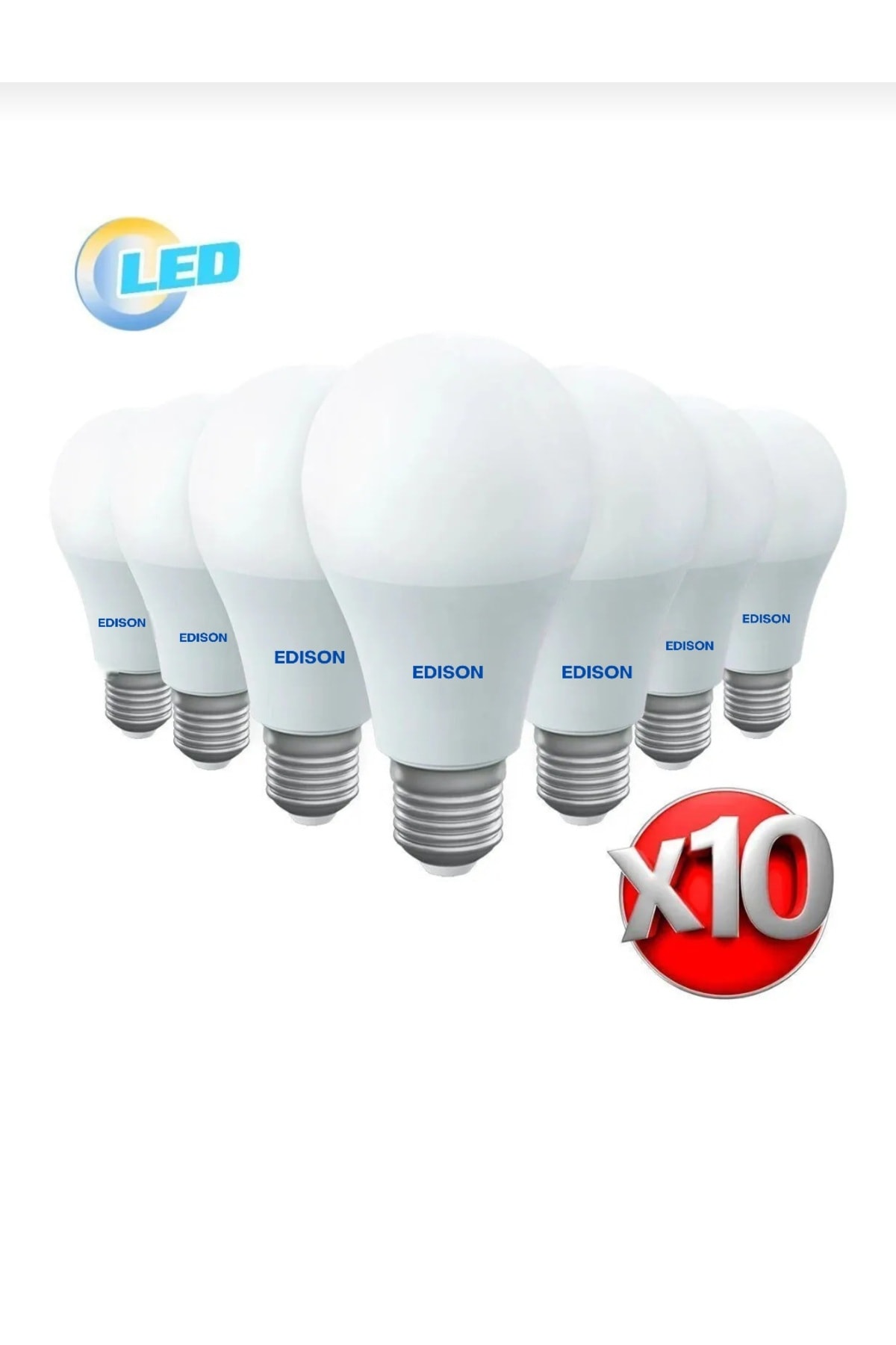 10 Adet Led Ampül Beyaz Renk 9 Watt Tasarruflu Yüksek Işık Gücü A Enerji Sınıfı 9w Ampül Ekonomik