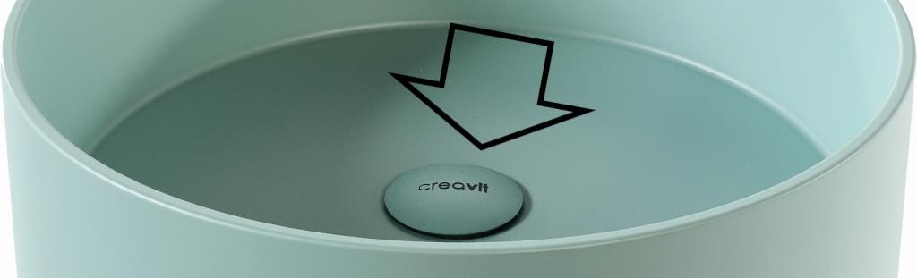 SF030 Pop-Up Sifon Başlığı Nil Yeşili Taşmasız Krom Lavabo Tapası Basmalı