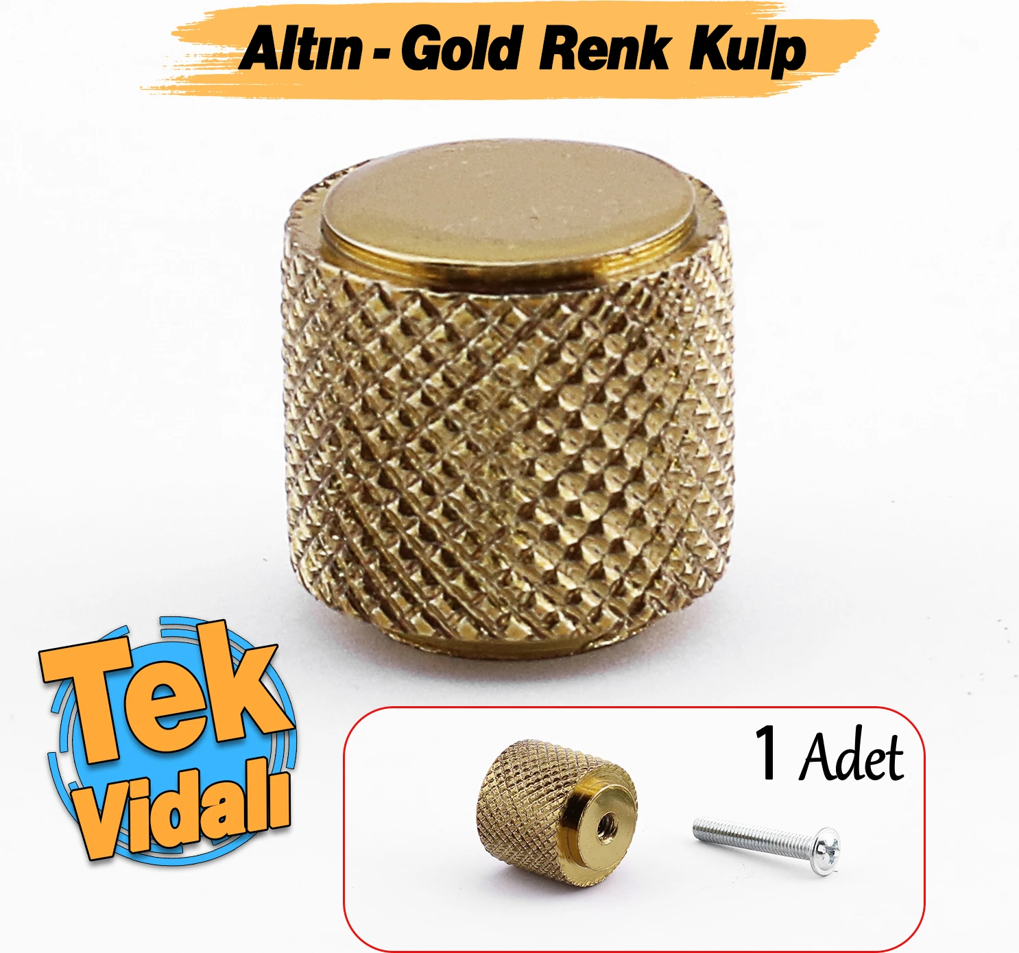 Tek Vidalı Çizgili Lüks Gold Düğme Metal Kulp Çekmece Mobilya Mutfak Dolabı Dolap Kulbu Kulpları