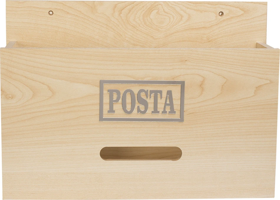 Ahşap Posta ve Fatura Kutusu Ceviz Akça 2 Renk