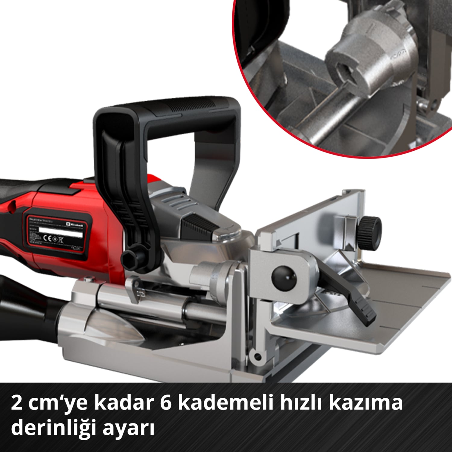 EİNHELL Akülü Yassı Dübel Frezesi TE-BJ 18 Li-Solo Power X-Change (18 V, Li-Ion, Kademesiz Açı/Yükseklik Ayarı, 6 Kademeli Derinlik Ayarı, Akü ve Şarj Cihazı Dahil Değildir) - 4350630