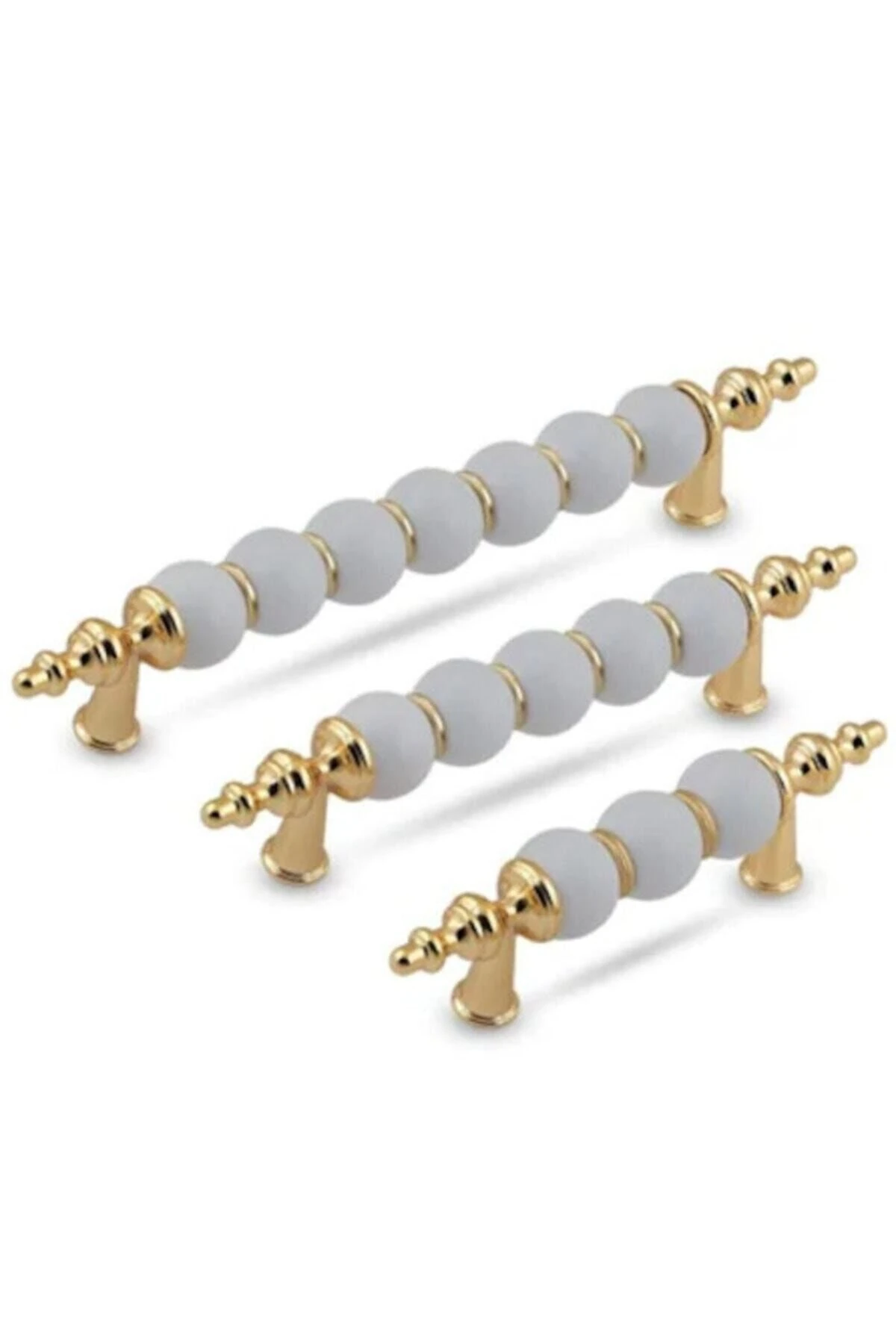 Polimer Modern Lüks Mobilya Dolap Çekmece Kulpları 160 Mm Altın (2 Adet)