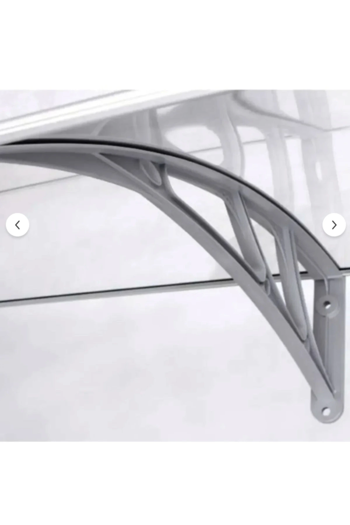 Kapı Pencere Üstü Pratik Sundurma 120 X 60 cm Gri