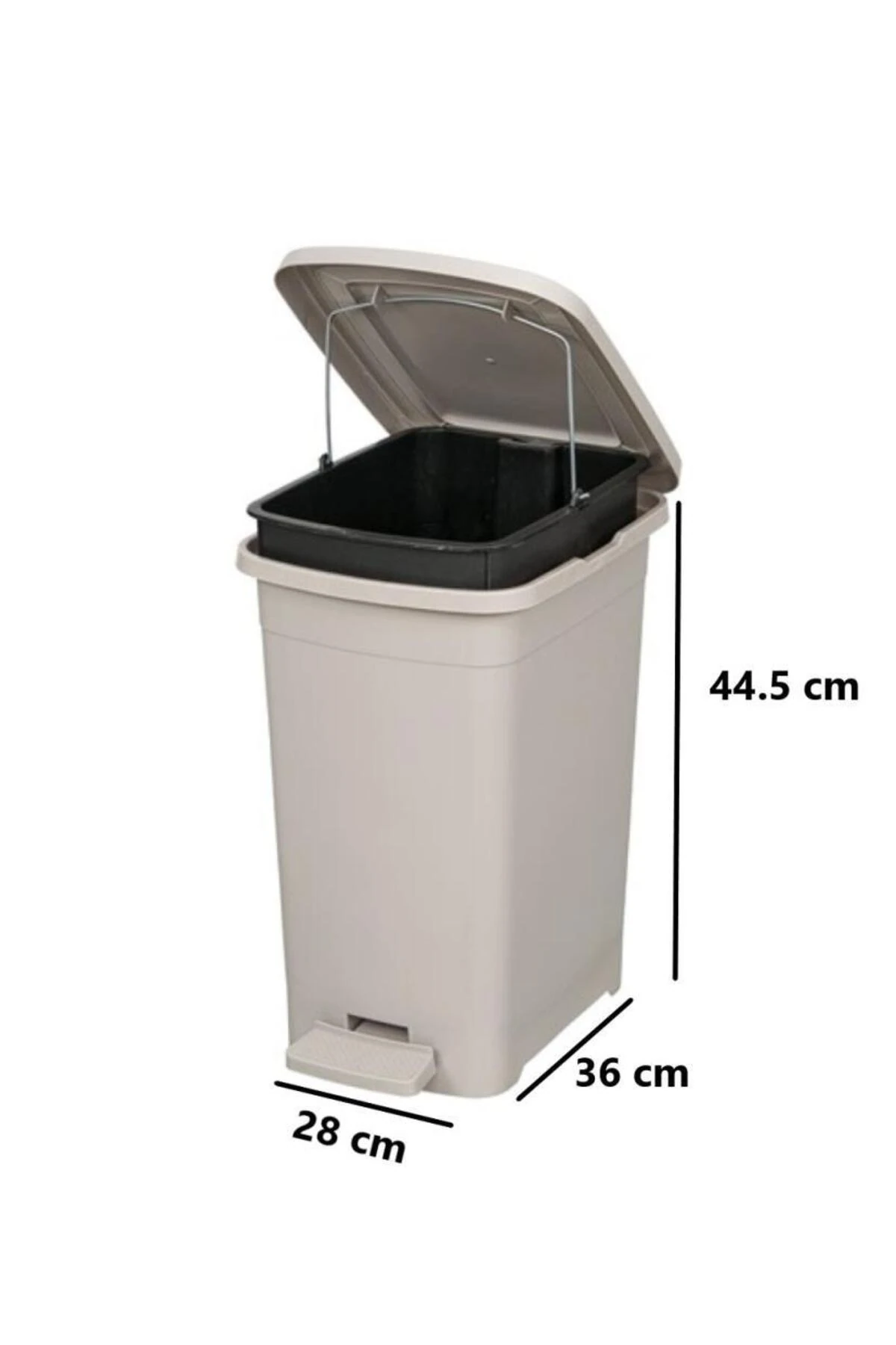 ELF-İ342 Slim Pedallı Plastik Çöp Kovası İç Kovalı 25 lt