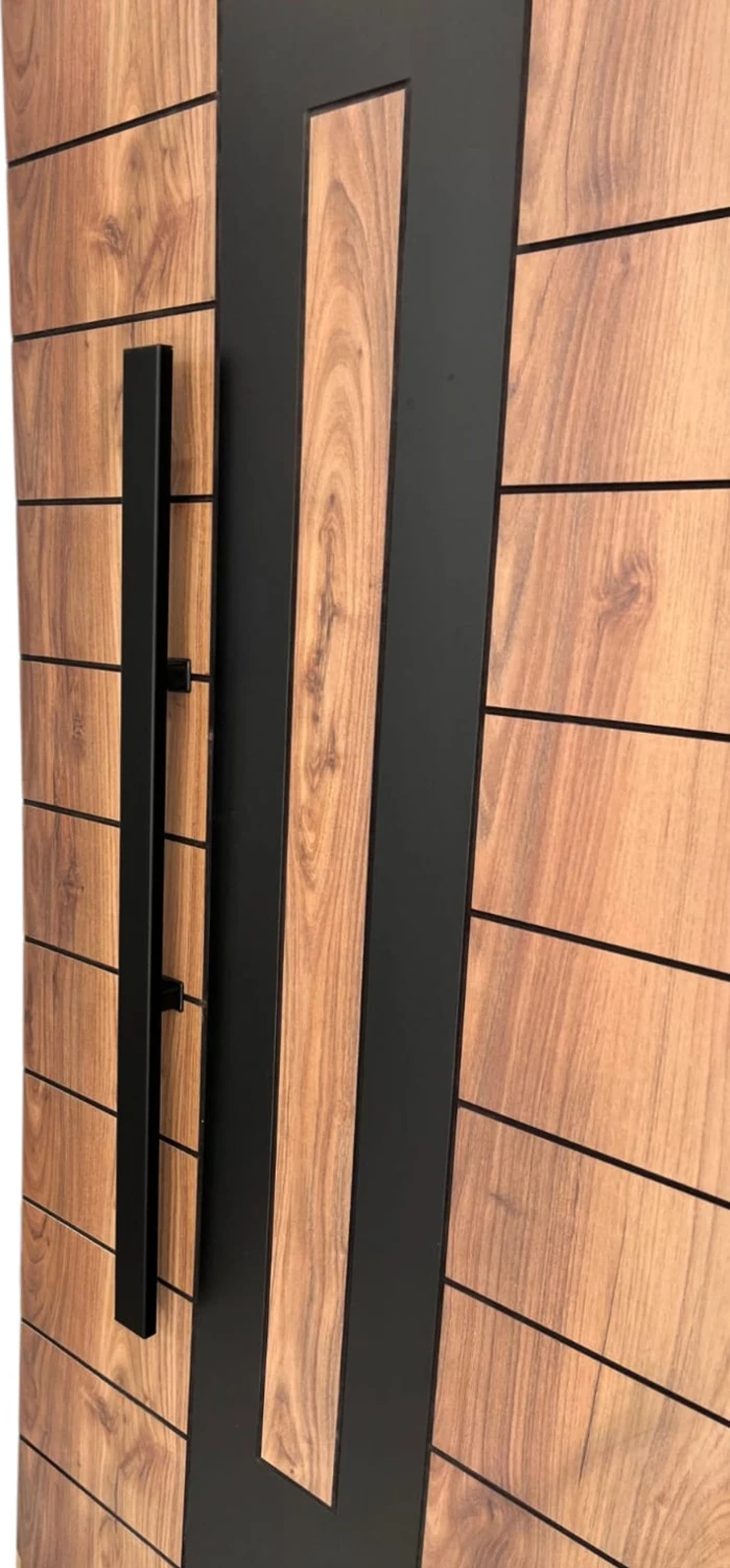 Çelik Kapı Çekme Kolu Tutma Kolu Dikdörtgen Model Renk Siyah 90CM