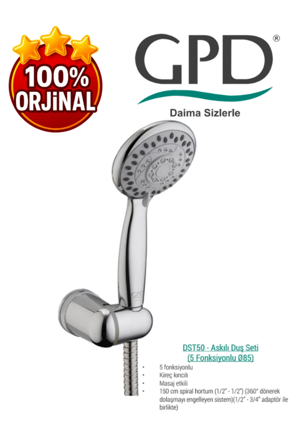 DST50 Askılı Duş Seti (5 Fonksiyonlu Ø85)