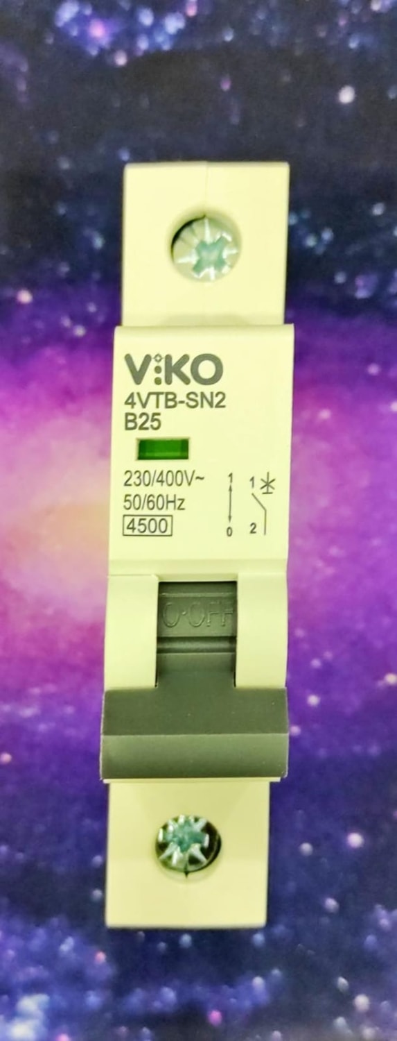 4VTB-1B25 Monofaze 1X25A B Tipi Otomatik Sigorta 4,5ka