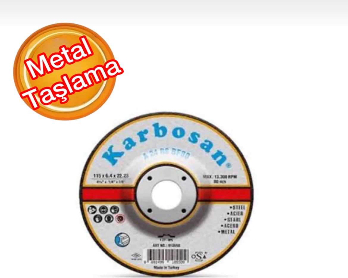 KARBOSAN 180X6.4X22.23 Nk Metal Taşlama Diski