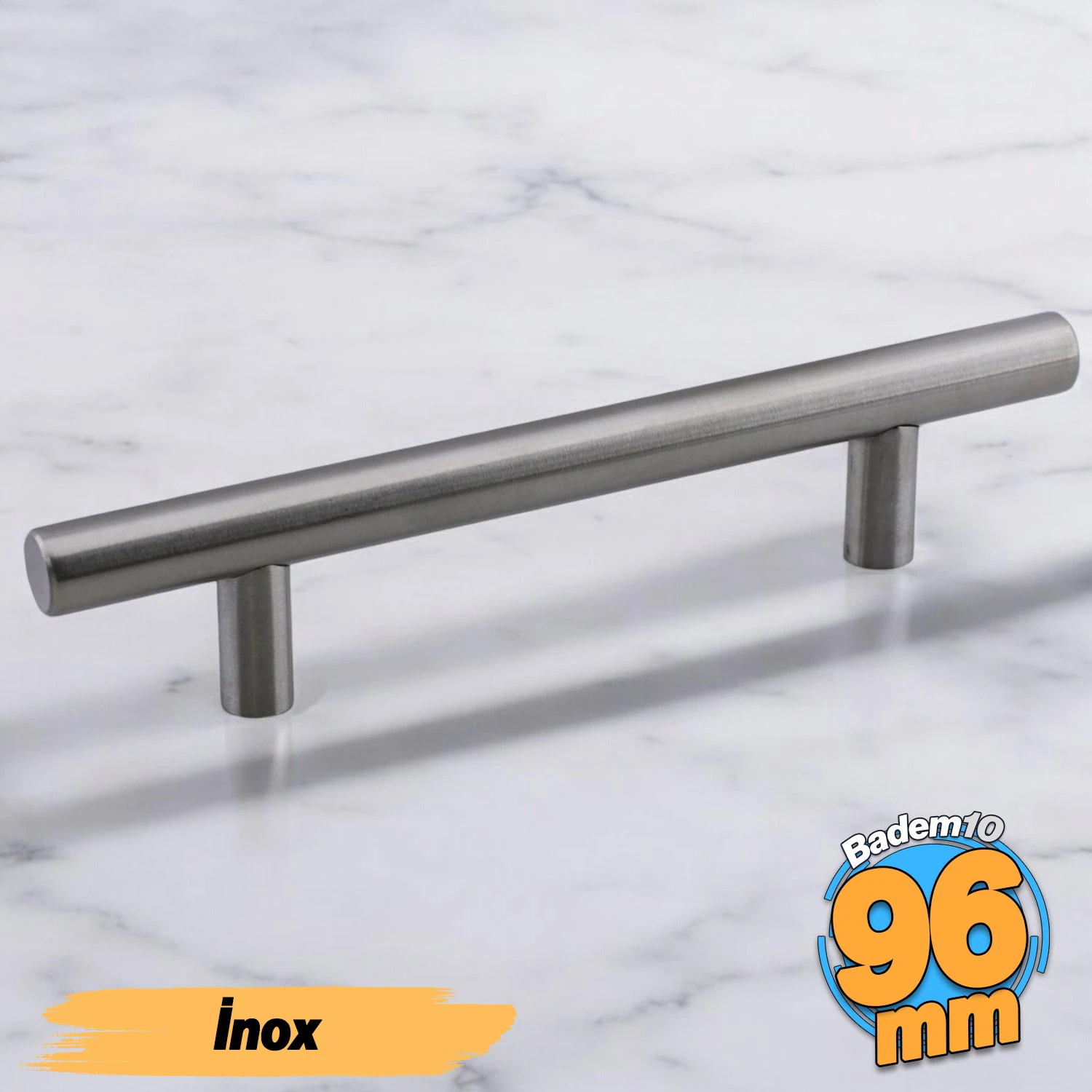 Mia Mojan (96 mm - 9.6 cm) Inox Metal Mobilya Mutfak Çekmece Dolap Dolabı Kulbu Kulpları