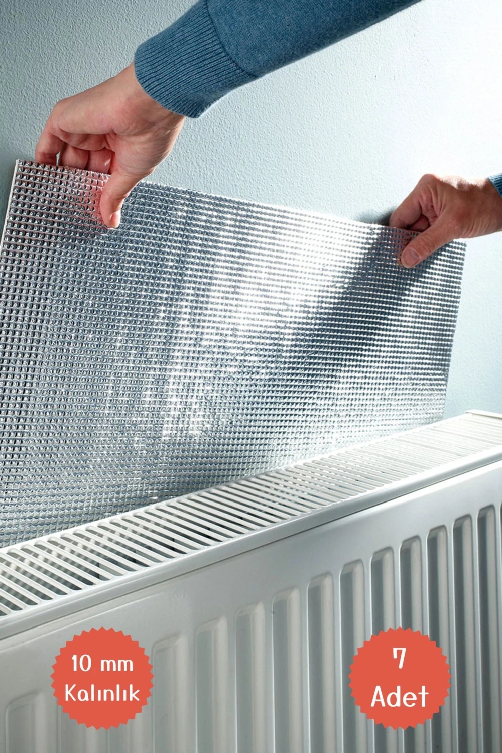 7'li 10MM Kalorifer Radyatör Arkalığı Petek Arkası Isı Tasarruf Izolasyon Yansıtıcı Levha Plaka