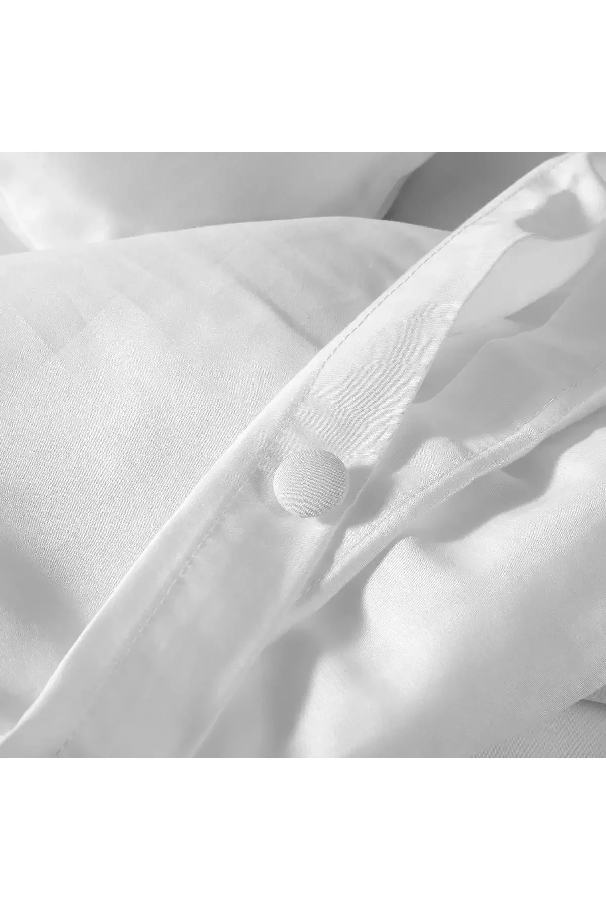 Carmen 300 Tc Pamuk Saten Nakışlı King Size Nevresim Seti Beyaz