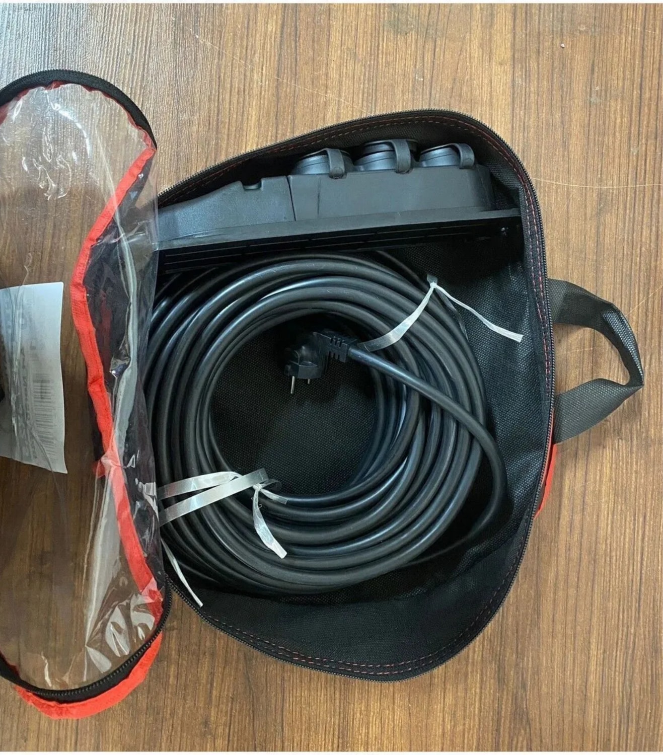 20 Metre Çantalı Model - 3 Lü Priz 3x2.5 mm Elektrik Seyyar Cca Uzatma Ara Kablo Kauçuk Priz