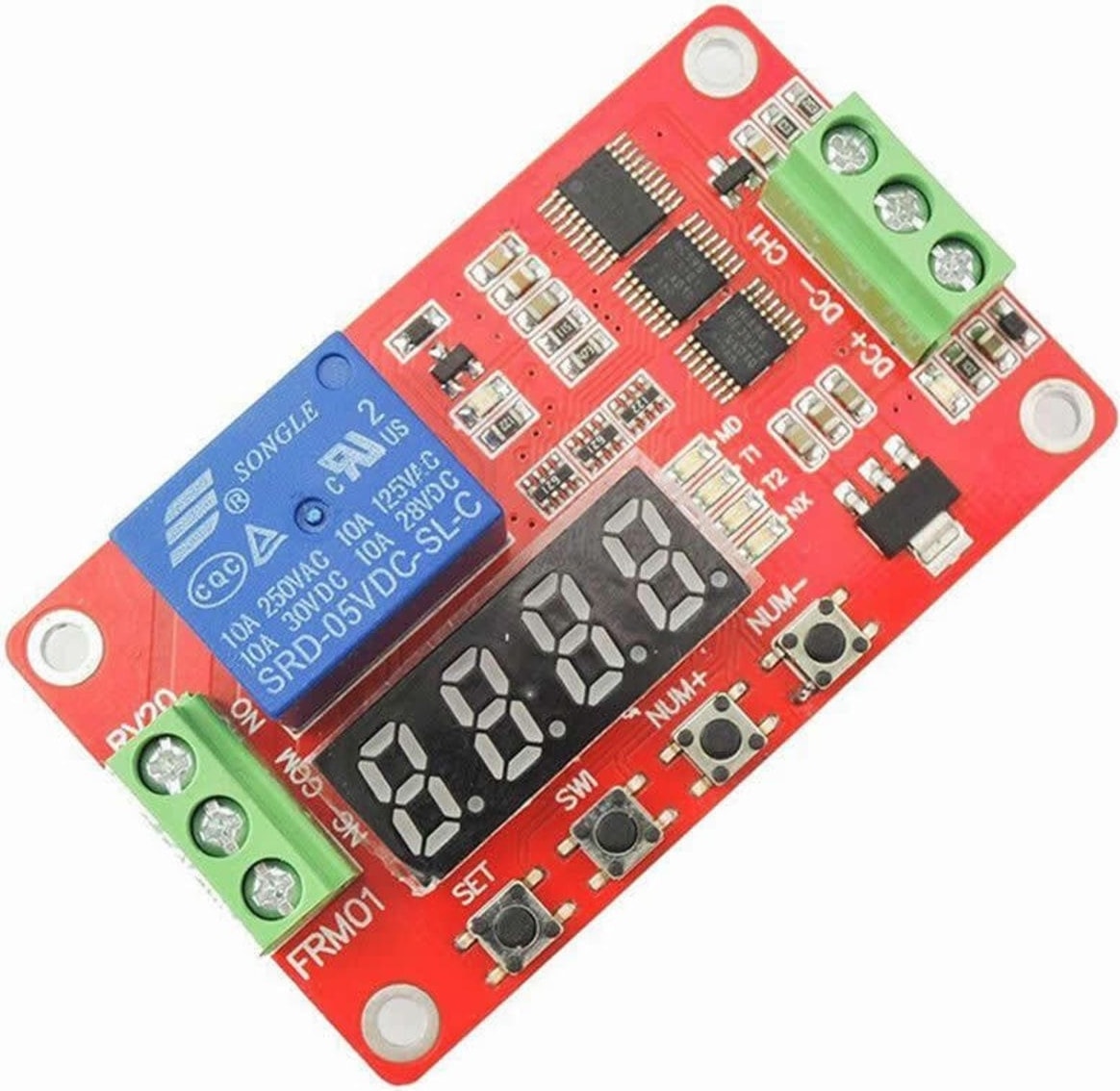 FRM01 Çok Fonksiyonlu Zaman Rölesi Döngü Gecikmesi Zamanlayıcı Timer 12V 24V Kuluçka