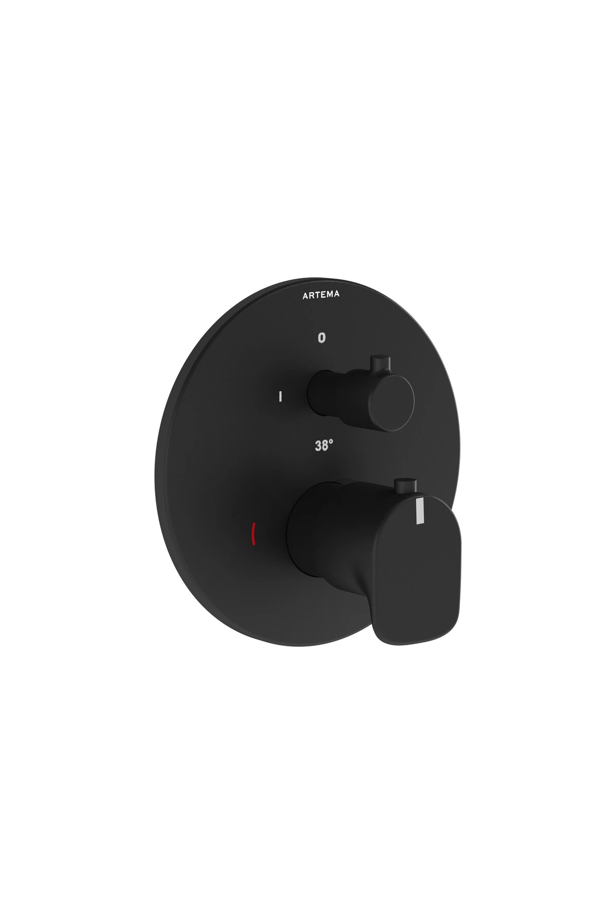 Artema Root Round A4269536 Ankastre Termostatik Duş Bataryası(V-BOX SIVA ÜSTÜ GRUBU),mat Siyah