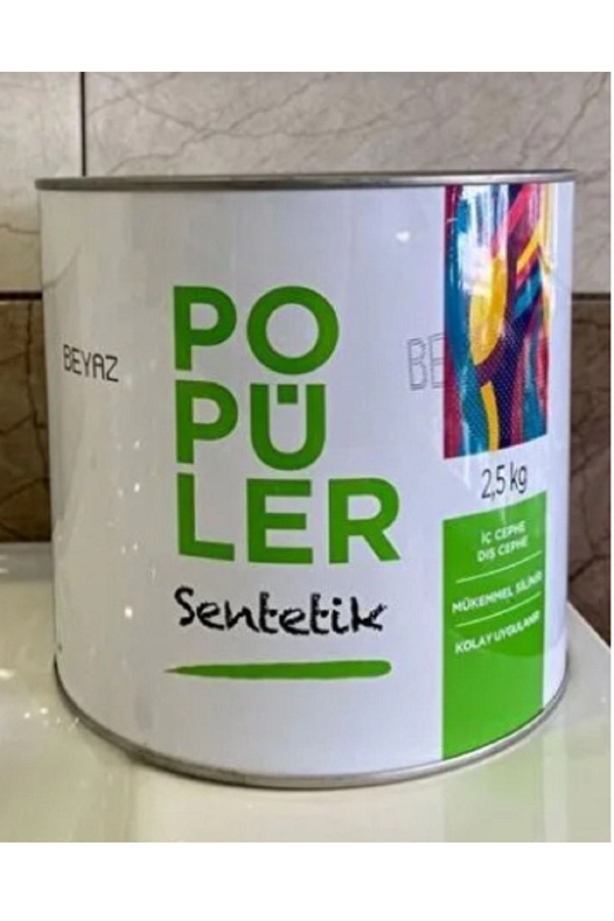POLİSAN BALKON KORKULUK BOYASI YAĞLI BOYA SENTETİK BOYA DEMİR KAPI METAL KAPI 1,9 L (2,5KG)