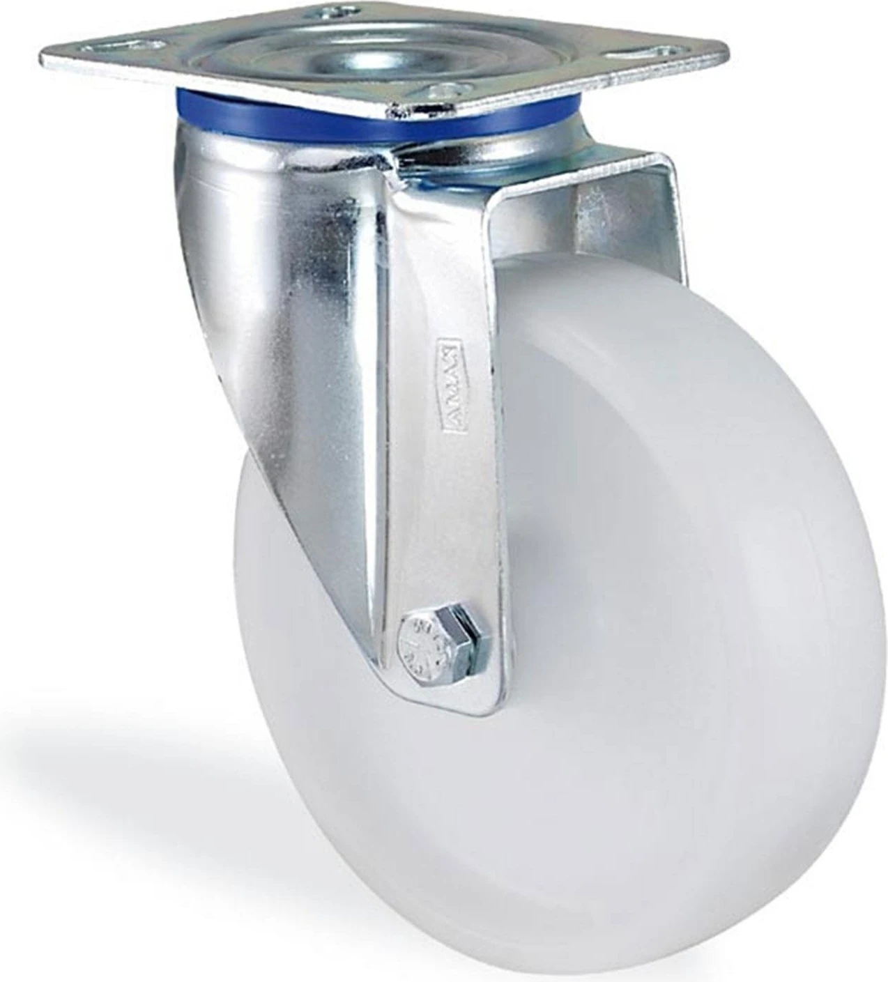 Kama Oynak Tablalı 150 x 40 mm Teker Poliamid Beyaz Burçlu Ağır Yük Tekeri