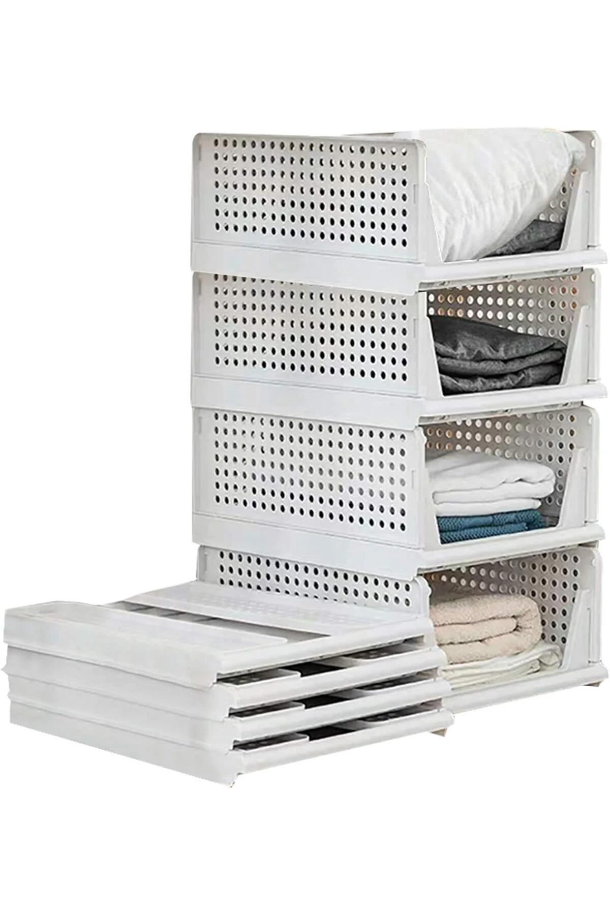 3 Adet Dolap İçi Düzenleyici, Kayar Raf Dolap İçi Kıyafet organizeri düzenleyici ayarlanabilir Raf