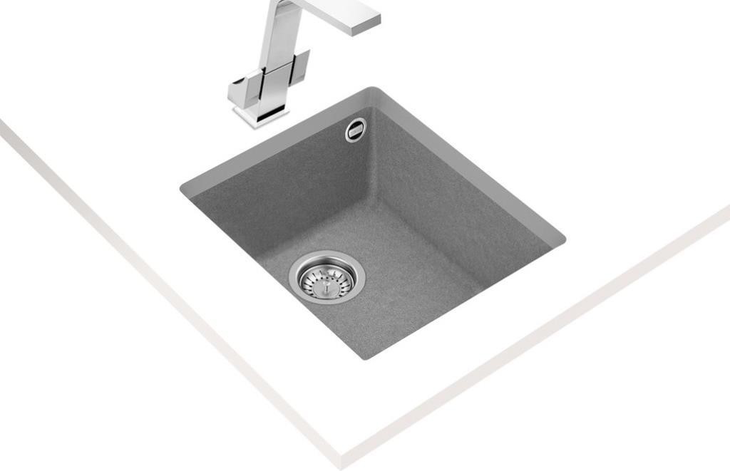 Square 34.40 Tg Ston Gri Tezgah Altı Granit Evye