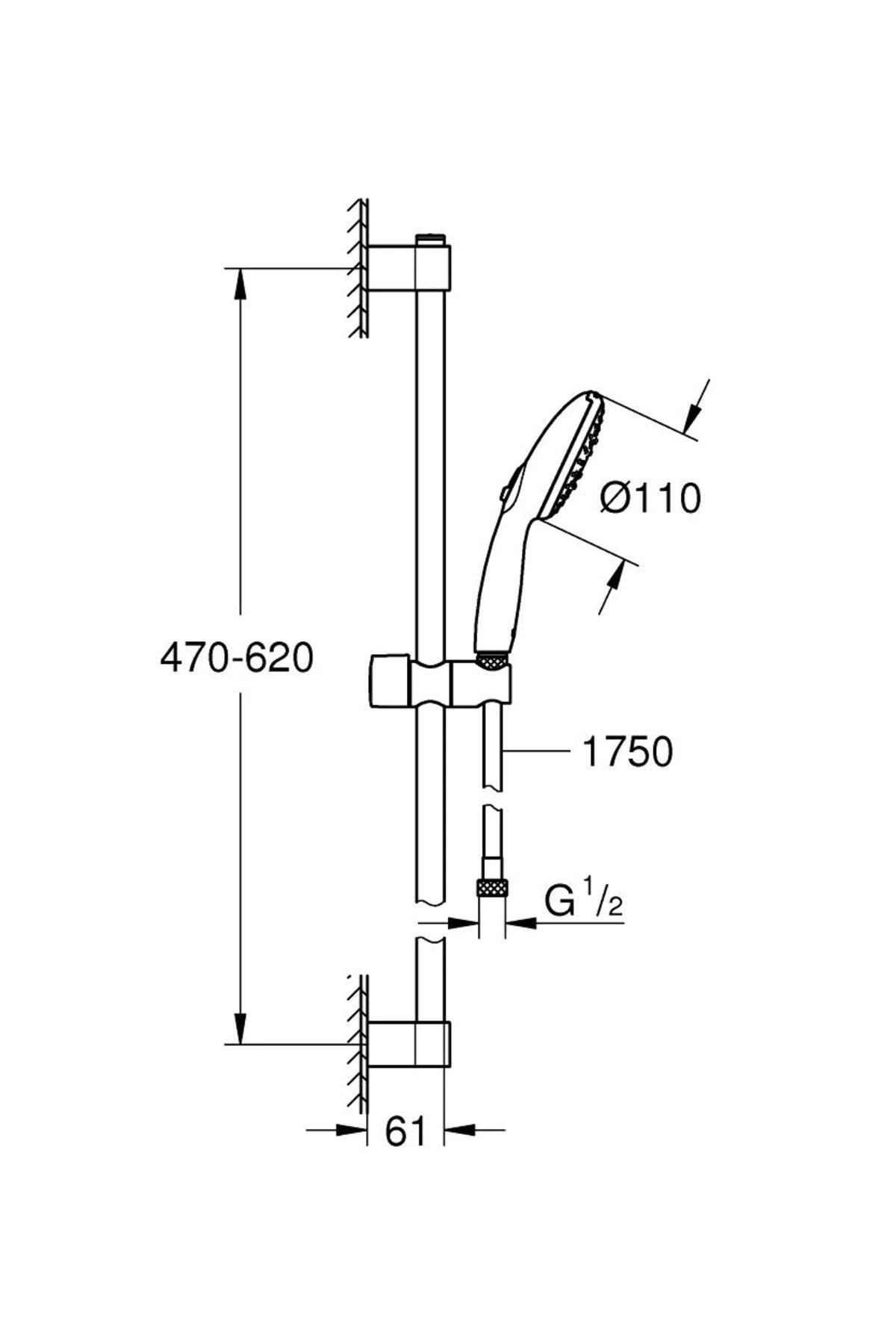 Tempesta 110 Duş Seti 3 Akışlı (RAİN, JET, MASSAGE) - 26916003