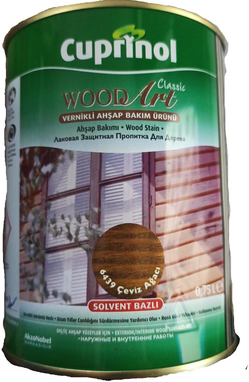 Kalite -  Cuprinol Ahşap Koruyucu Vernik (( Ceviz Ağacı)) 0.75 Lt Parlak