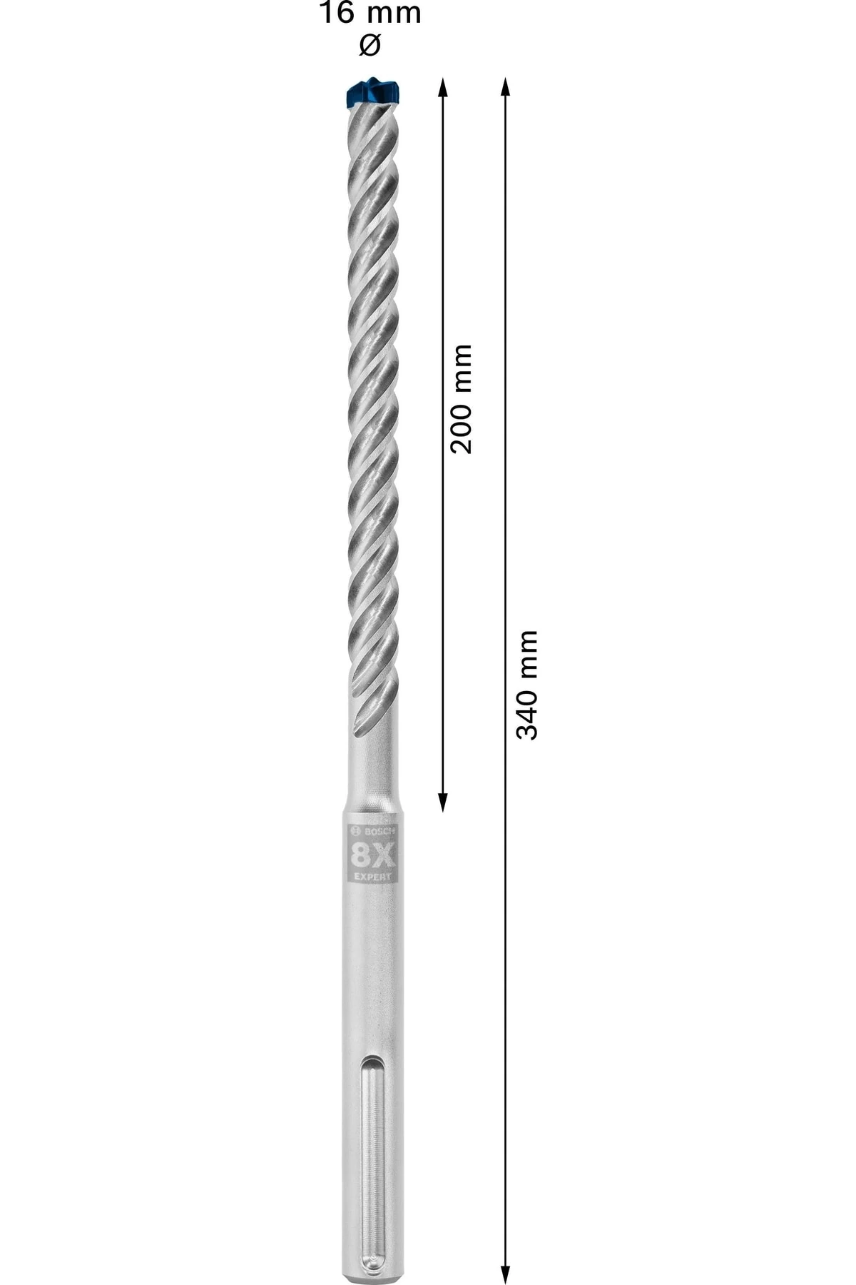 Expert Sds Max-8x Kırıcı Delici Delme Ucu 16 X 200 X 340 Mm