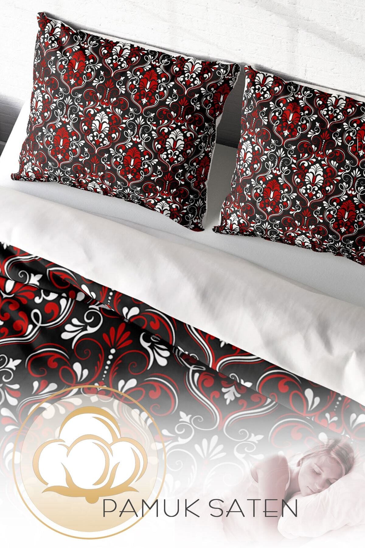 Kıng Sıze Damask Klasik Çift Kişilik Nevresim Takımı 220x240cm