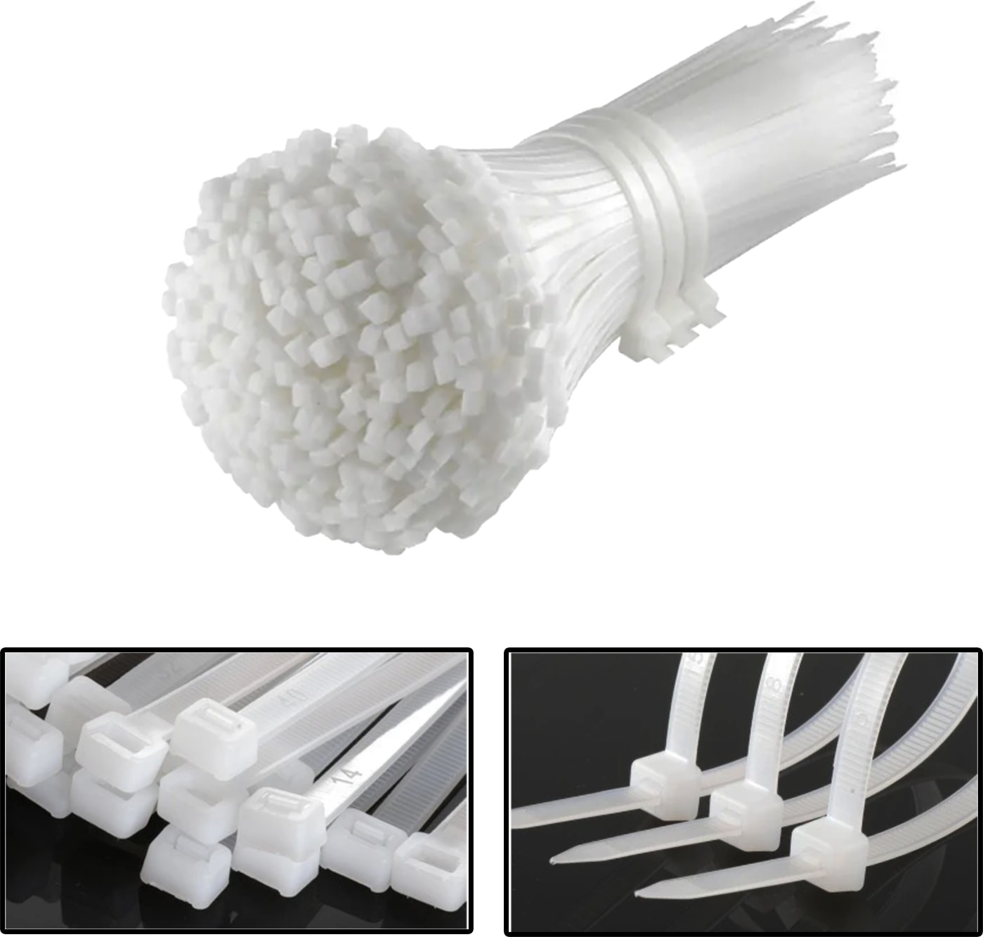 Plastik Kablo Bağı Cırt Kelepçe 3.6 x 250MM Şeffaf 25 ADET-AL4484