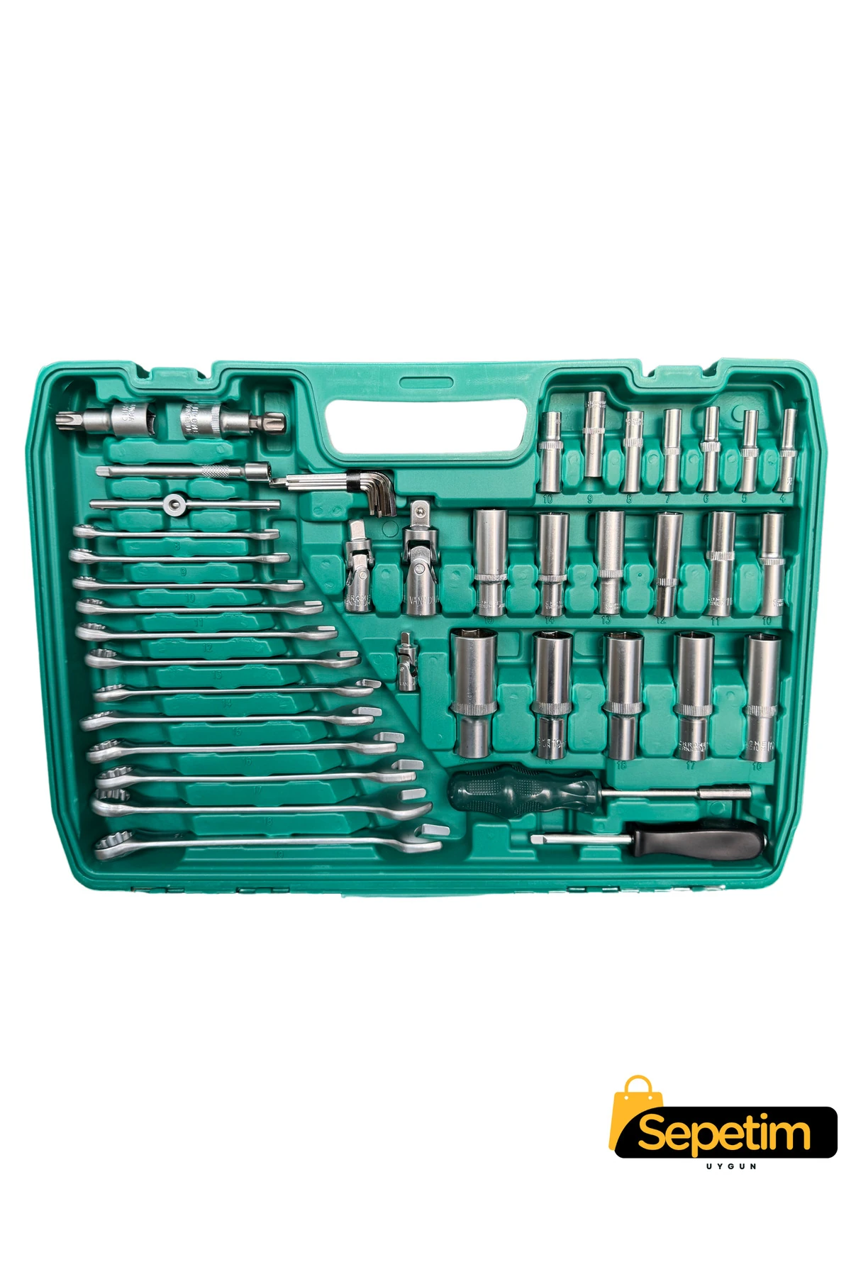 Tam Profesiyonel 72 Diş Eğik Cırcır 216 Parça Lokma Takımı Oto Tamirc 1/2-3/8-1/4