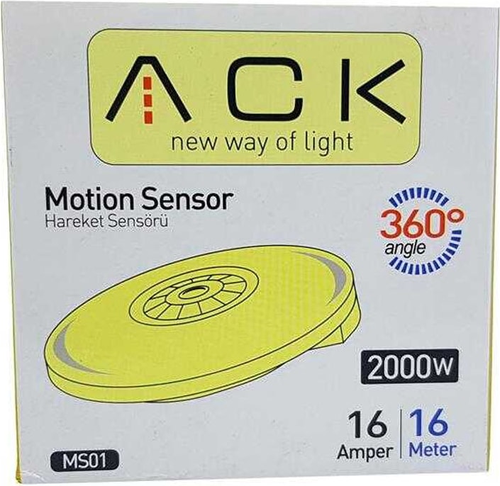 AY31-01010 220V 360 Derece Tavan Tipi Lüks Hareket Sensörü