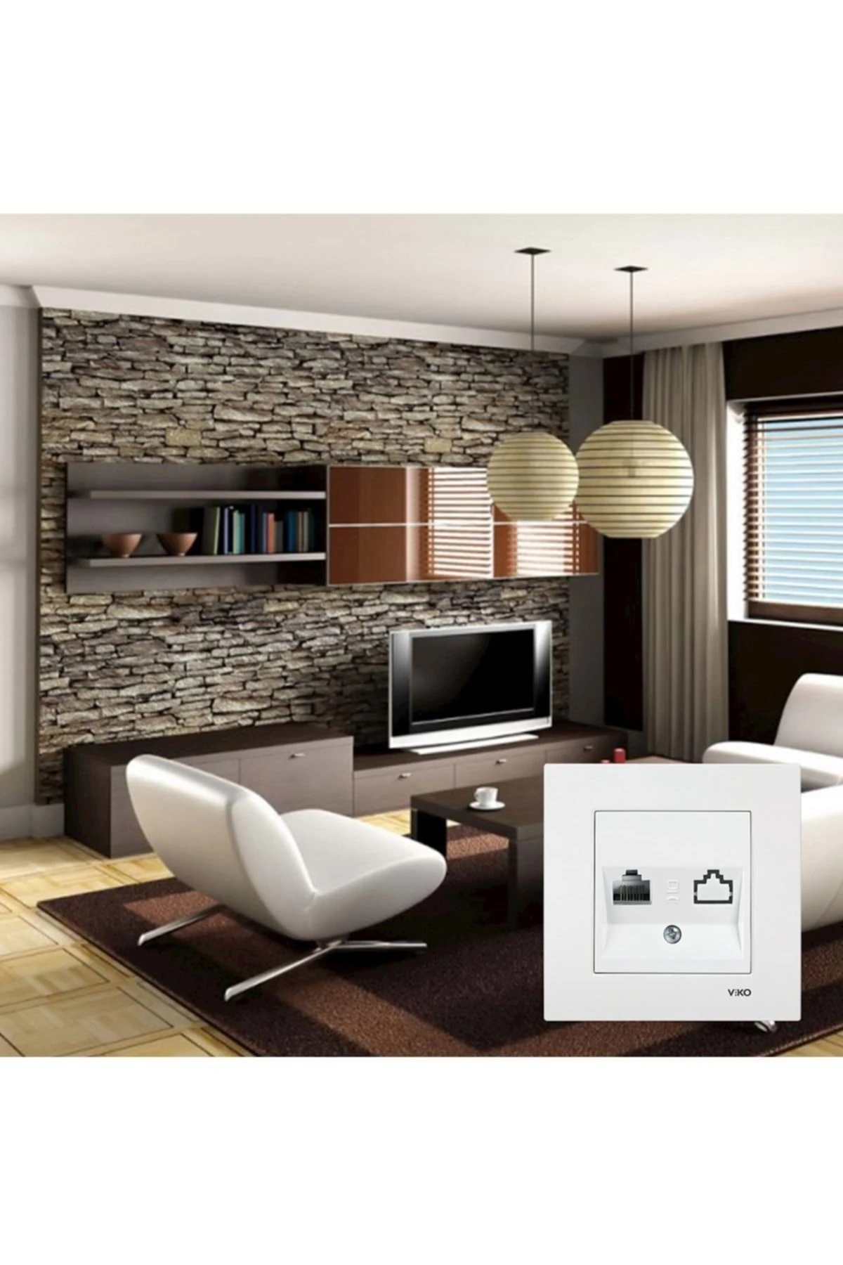 Karre / Meridian Tekli Nümeris Telefon Priz Beyaz