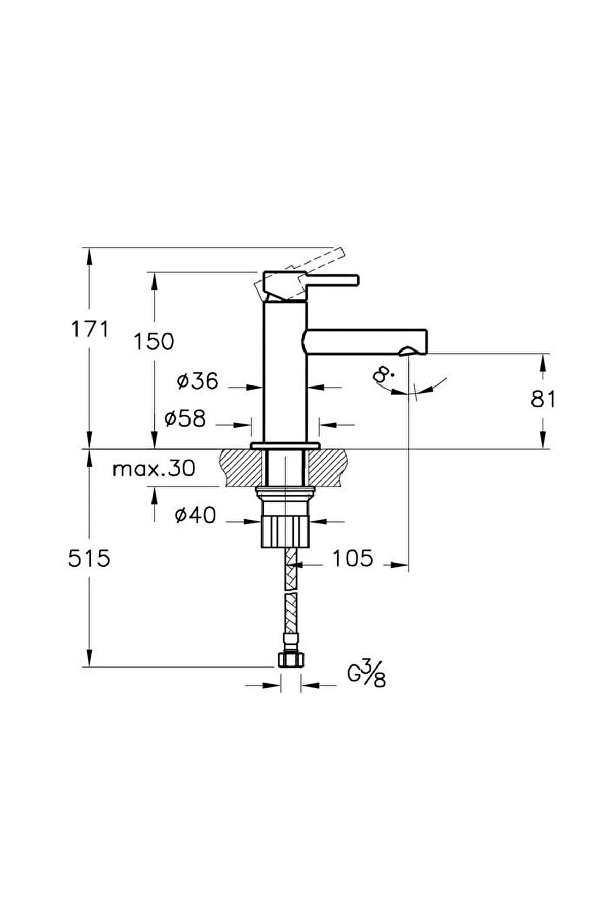Origin A42557 Çanak Lavabo Bataryası, Krom.