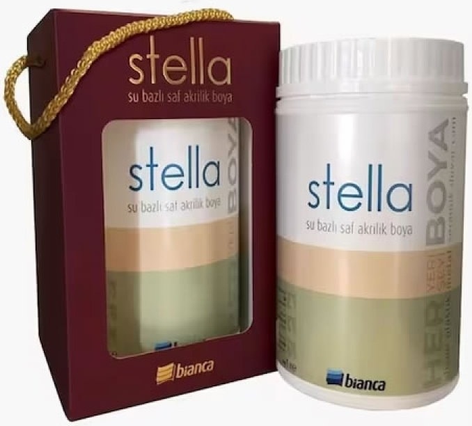 BİANCA  Stella Su Bazlı Saf Akrilik Boya 1 Lt Beyaz
