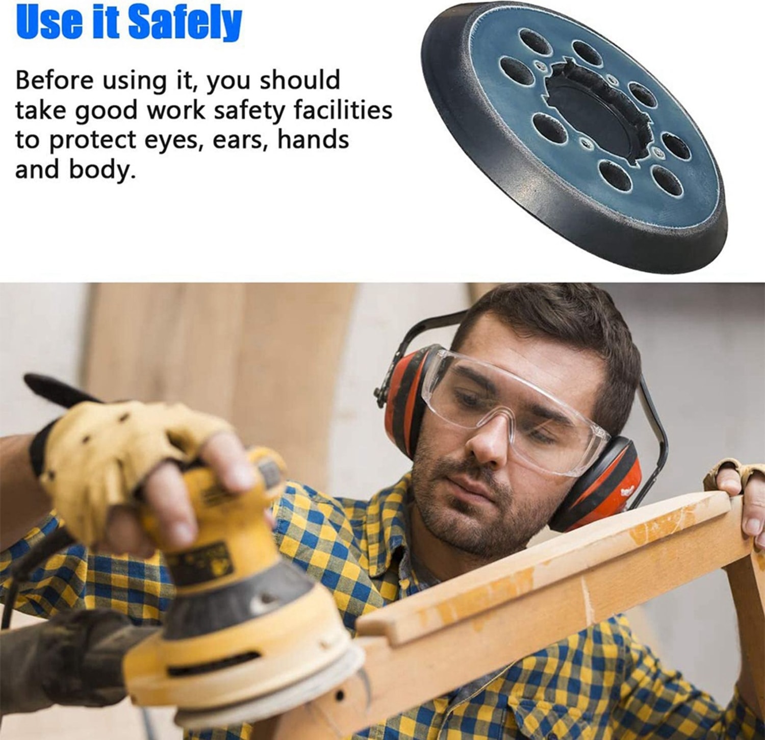 Sunshinee Dewalt-Fit DWE6421/6421K, DWE6423/6423K, DCW210B Rastgele Parça Zımpara Makinesi Için 2x 5 Inç Kanca ve Döngü Yedek Zımpara Pedi (Yurt Dışından)