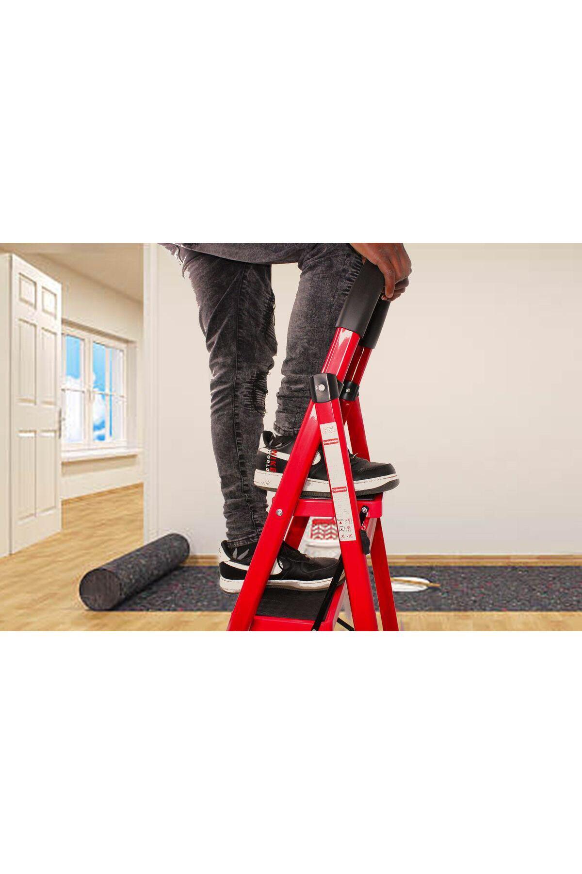 Patika 5’li Ev Tipi Katlanır Merdiven | Ev, Bahçe ve Depo için Güvenli Hafif, Dayanıklı Tasarım