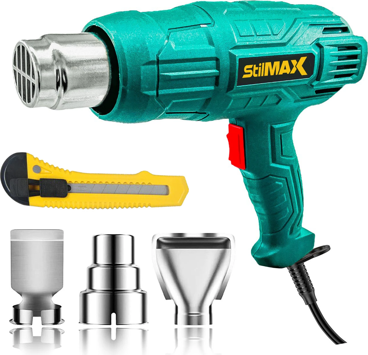 Akım Koruma Bakır Rezistans Sıcak Hava Isı Tabancası 2 Kademeli 4200W ve Maket Bıçağı