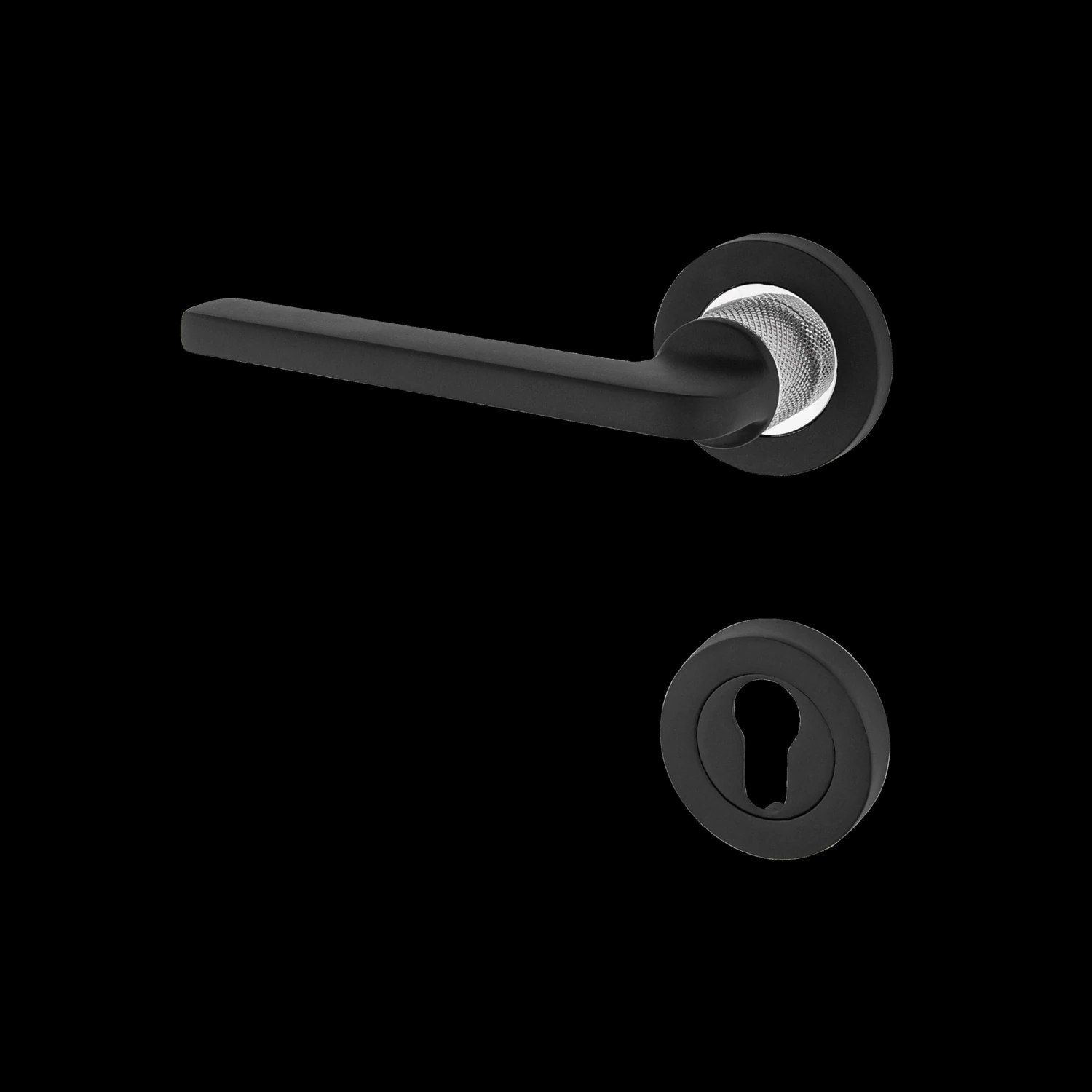 Hisar Çelik Kapı Kolu Rozetli Yale Daire Giriş Kapı Kolu Sol El ile Açılır Tek Yön 1 Adet